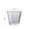 Cốc thủy tinh miệng loe 300ml họa tiết sọc sần - ly decor quán cafe 26.500đ 8
