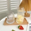 Cốc thủy tinh sọc dáng cong - Phù hợp decor quán cà phê, nhà hàng, giá ưu đãi 34.000đ - Hồng Lộc Store