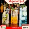 Cốc thủy tinh vuông trong suốt chịu nhiệt cao, thích hợp cho cà phê & sinh tố