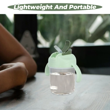 Cốc Uống Nước Người Cao Tuổi Ống Hút Hỗ Trợ Silicone Xanh VNSG Tiện lợi An toàn 5