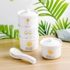 Cốc và Bát Sứ Nắp Đậy Đa Năng - Nấu Cháo, Chưng Yến, Hấp Trứng trong Nồi Cơm Điện, Giá 69.000₫