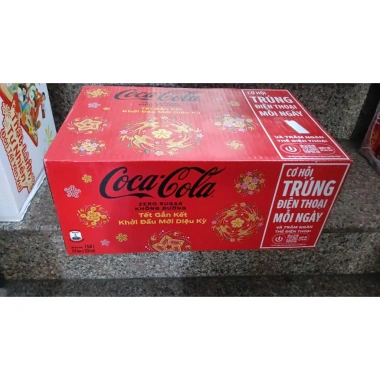 Coca Cola Tết Lon 320ml - Thùng 24 lon, Giảm giá 250k, Trúng thưởng hấp dẫn 3