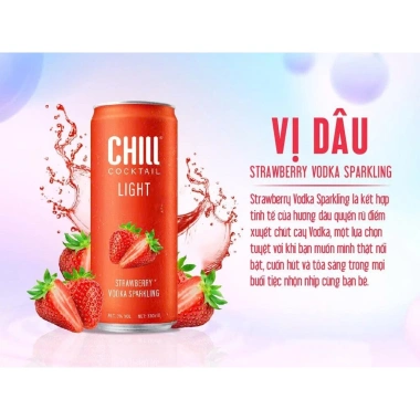 Cocktail Chill 330ml – Blueberry, Peach, Strawberry, Orange, Vodka & Rum – 22.000 VND 3