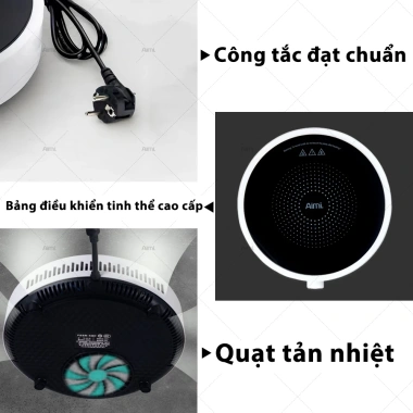 COD Combo bếp điện từ AIMI và nồi lẩu 4L cao cấp - BH chính hãng 36 tháng - Giá chỉ 299.000 VND