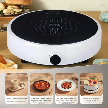 COD Combo bếp điện từ AIMI và nồi lẩu 4L cao cấp - BH chính hãng 36 tháng - Giá chỉ 299.000 VND