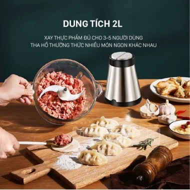 Cối Xay Thịt Inox SIMBA 304 - Không Rỉ Sét, Xoay Khỏe, Nhuyễn Rau Củ, Tỏi Ớt, BH 1 Năm, Giá Ưu Đãi 295.000đ 8
