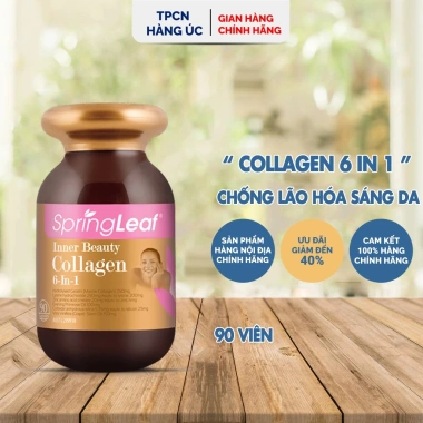 Collagen 6in1 SpringLeaf Úc nhập khẩu - Chống lão hóa, sáng da, mờ thâm - 539k