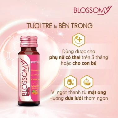Collagen Blossomy Nghệ 50ml*10 - Hỗ trợ sức khỏe dạ dày, giảm đau, giá ưu đãi 464k - Glam Beautique