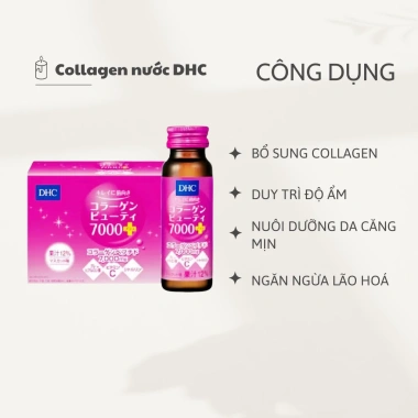 Collagen DHC 7.000 Plus 10 chai 50ml - Da mịn, đàn hồi, giảm nếp nhăn, giá 900k 2