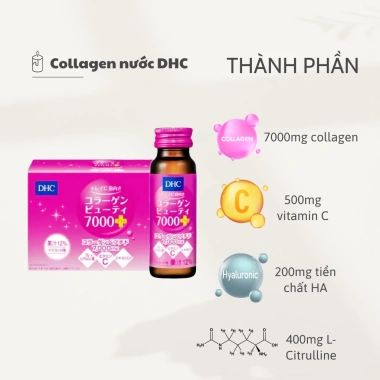 Collagen DHC 7.000 Plus 10 chai 50ml - Da mịn, đàn hồi, giảm nếp nhăn, giá 900k 4