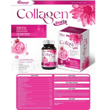 Collagen Doris Techmed 30 viên CHÍNH HÃNG - Bảo vệ sức khỏe, da trẻ trung, giảm giá 289.000đ 2