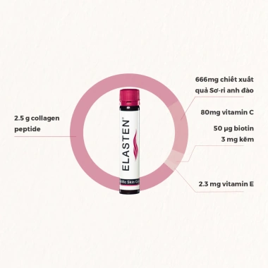 Collagen Elasten 30 ống 25ml Da căng mịn, chống lão hóa, tóc chắc khỏe, giảm 30% 3