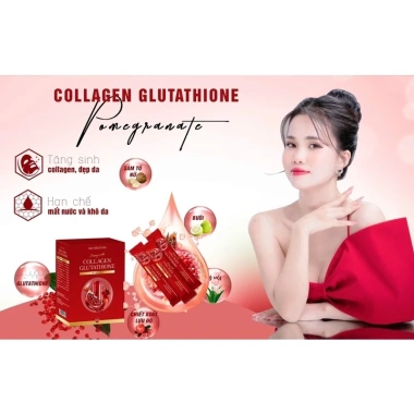 Collagen Glutathione Lựu Đỏ - Thực phẩm bổ sung da trẻ, tăng sức đề kháng, hộp 20 gói 20ml, giá chỉ 385.000₫ 3