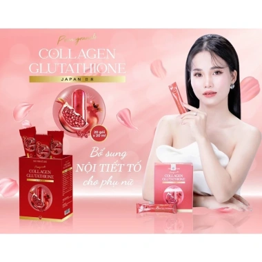 Collagen Glutathione Lựu Đỏ - Thực phẩm bổ sung da trẻ, tăng sức đề kháng, hộp 20 gói 20ml, giá chỉ 385.000₫ 4