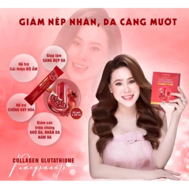 Collagen Glutathione Lựu Đỏ - Thực phẩm bổ sung da trẻ, tăng sức đề kháng, hộp 20 gói 20ml, giá chỉ 385.000₫ 5