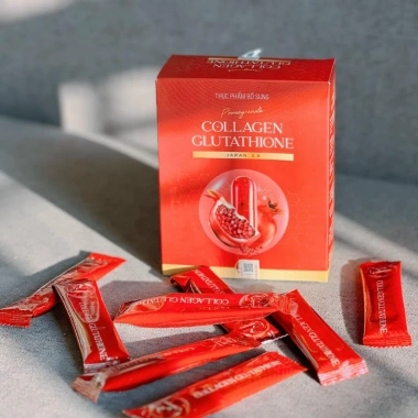 Collagen Glutathione Lựu Đỏ - Thực phẩm bổ sung da trẻ, tăng sức đề kháng, hộp 20 gói 20ml, giá chỉ 385.000₫ 7