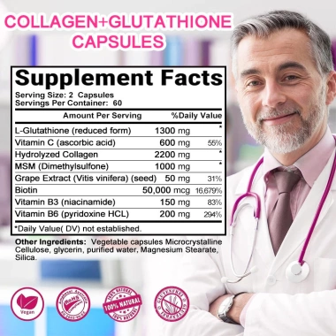 Collagen Glutathione Vitamin C - Tăng Cường Miễn Dịch, Thải Độc, Giá 129.921 VND