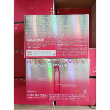 Collagen LG OHUI Hanami 28 ống - Lê Nga và Nhân sâm Hàn Quốc, da mịn săn, giảm nếp nhăn 9