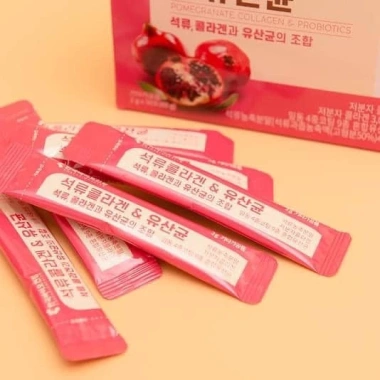 Collagen Lựu Đỏ Hàn Quốc 30 Gói - Da Đẹp, Mờ Nám, Tăng Đàn Hồi, Săn Chắc 45k