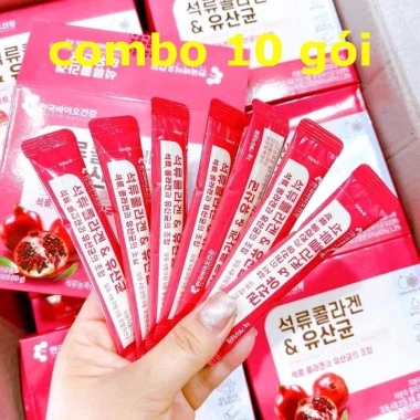 Collagen Lựu Đỏ Hàn Quốc 30 Gói - Da Đẹp, Mờ Nám, Tăng Đàn Hồi, Săn Chắc 45k