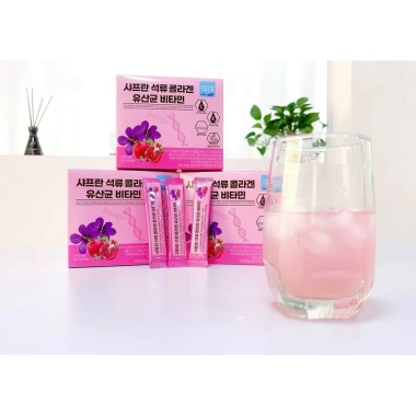 Collagen Lựu Đỏ Nhuỵ Hoa Nghệ Tây Saffron Hàn Quốc - Dưỡng da trẻ trung, giảm nếp nhăn, giá ưu đãi 55.000₫