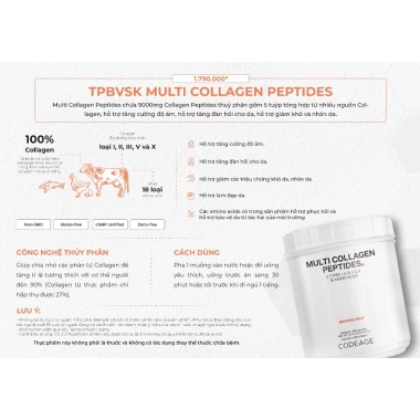 Collagen Multi Thủy Phân 567g + Omega 3 Canada 80 viên - Giảm Giá 1,7 Triệu, Dưỡng Da tim 5 Collagen Multi Thủy Phân 567g + Omega 3 Canada 80 viên - Giảm Giá 1,7 Triệu, Dưỡng Da tim 5