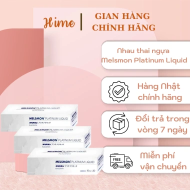 Collagen Nhau Thai Ngựa Melsmon Platinum Liquid Placenta 30 ống Nhật Bản - Sáng Da, Mờ Nám, Chống Lão Hóa, Giá Ưu Đãi 2.15 triệu