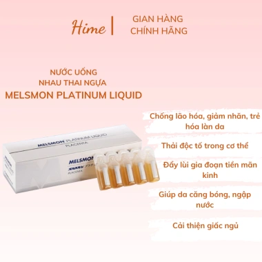 Collagen Nhau Thai Ngựa Melsmon Platinum Liquid Placenta 30 ống Nhật Bản - Sáng Da, Mờ Nám, Chống Lão Hóa, Giá Ưu Đãi 2.15 triệu