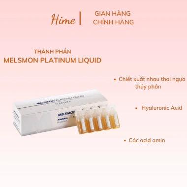 Collagen Nhau Thai Ngựa Melsmon Platinum Liquid Placenta 30 ống Nhật Bản - Sáng Da, Mờ Nám, Chống Lão Hóa, Giá Ưu Đãi 2.15 triệu 6 Collagen Nhau Thai Ngựa Melsmon Platinum Liquid Placenta 30 ống Nhật Bản - Sáng Da, Mờ Nám, Chống Lão Hóa, Giá Ưu Đãi 2.15 triệu 6