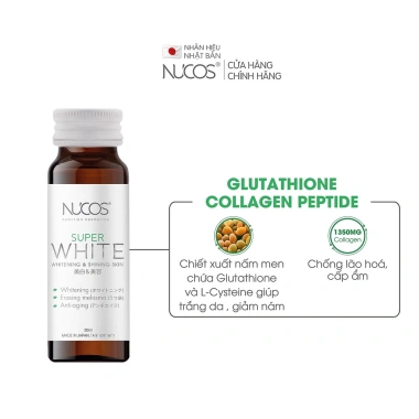 Collagen NUCOS Super White 10x50ml - Trắng, mờ thâm nám, giảm tàn nhang, 1,012k 8