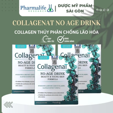 Collagen Pharmalife No Age Drink 10 ống 25ml - Bảo vệ sức khỏe, da mịn, xương chắc, không tuổi