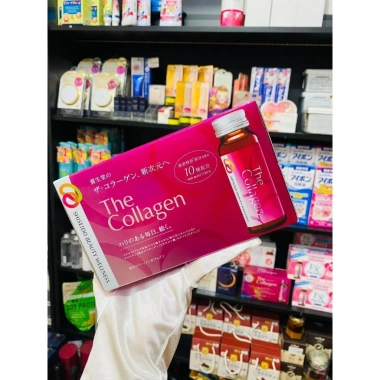 Collagen Shiseido Nhật Bản 2.021 - Hộp 10 chai 50ml, giảm 490k, da mịn, tăng collagen