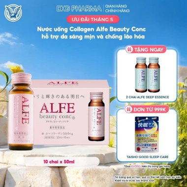 Collagen uống ALFE Deep Essence 10 chai 50ml - Tăng độ ẩm, đàn hồi da, giá 583.200 VND