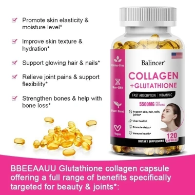 Collagen và Glutathione giảm giá 158k đến 126k: Dưỡng da, tóc, móng, hỗ trợ tiêu hoá, cân bằng độ ẩm 5