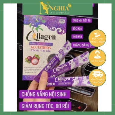 Collagen Zenpali Măng Cụt Đậu Biếc 30 Gói - Làm Đẹp Da, Cân Bằng Nội Tiết Nữ
