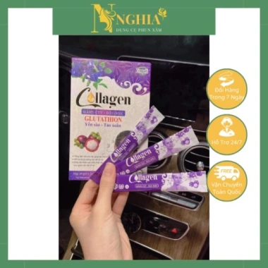 Collagen Zenpali Măng Cụt Đậu Biếc 30 Gói - Làm Đẹp Da, Cân Bằng Nội Tiết Nữ