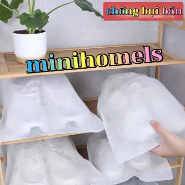 Com bo 10 túi đựng giày dép dây rút tiện lợi cho picnic du lịch - chống bụi, giảm giá 17.900 VND