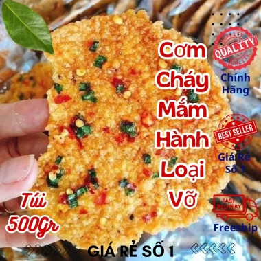 Cơm cháy 5 vị trong túi 500gr - Gà lá chanh, Bò, Chà bông, Mắm hành - 35.000 VND