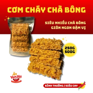 Cơm Cháy Chà Bông Giòn Rụm Cay Vừa - Siêu Cay - Siêu Nhiều 250g/500g 59.000đ