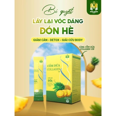 Cốm dứa collagen detox VIP – Dưỡng da, giảm cân, chống lão hoá, chỉ 188.000₫