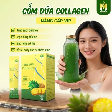 Cốm dứa collagen detox VIP – Dưỡng da, giảm cân, chống lão hoá, chỉ 188.000₫
