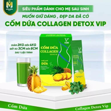Cốm Dứa Collagen Detox VIP Mã 3 - Giảm cân, đẹp da, đẹp dáng 152k 2