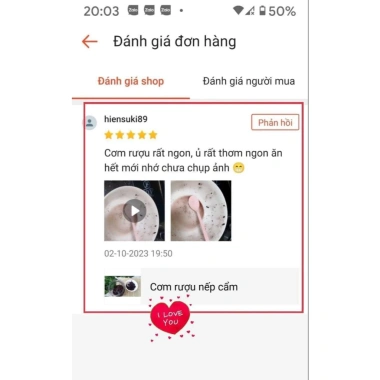 Cơm rượu nếp cẩm thơm ngon, giá siêu ưu đãi 60.000đ - Giảm từ 75.600đ 5