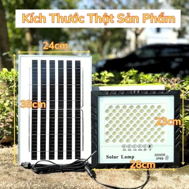 (COMBO) 02 Bộ Đèn Ngọc Năng Lượng Mặt Trời 3.000W Chống Lóa Mắt, IP69, Pin Mono Siêu Sáng Siêu Bền - Giá 599k