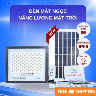 (COMBO) 02 Bộ Đèn Ngọc Năng Lượng Mặt Trời 3.000W Chống Lóa Mắt, IP69, Pin Mono Siêu Sáng Siêu Bền - Giá 599k