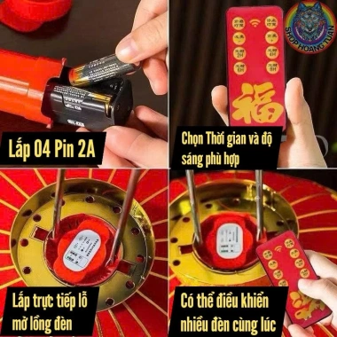 Combo 02 Đèn LED Lồng Đèn Không Dây - Điều Khiển Từ Xa, Tăng/Giảm Độ Sáng Tuỳ Chỉnh - Giá 95.000 VND 2