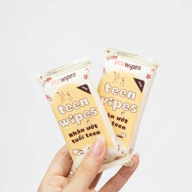 Combo 02 hộp 40 gói Khăn ướt mini Teen Wipes 8 tờ không mùi gọn bỏ túi giá ưu đãi 29.000₫