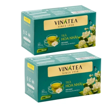 Combo 02 hộp trà thảo mộc Vinatea túi lọc hoa nhài 50g - Giảm giá 112.000đ