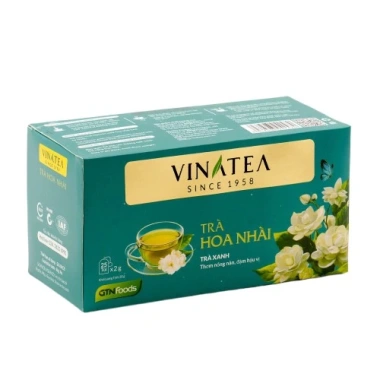 Combo 02 hộp trà thảo mộc Vinatea túi lọc hoa nhài 50g - Giảm giá 112.000đ