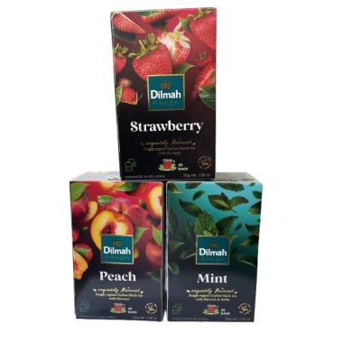 Combo 02 Hộp Trà Túi Lọc Dilmah Ceylon Tea Đủ Vị Dâu Đào Bạc Hà 20 túi - 100k 2